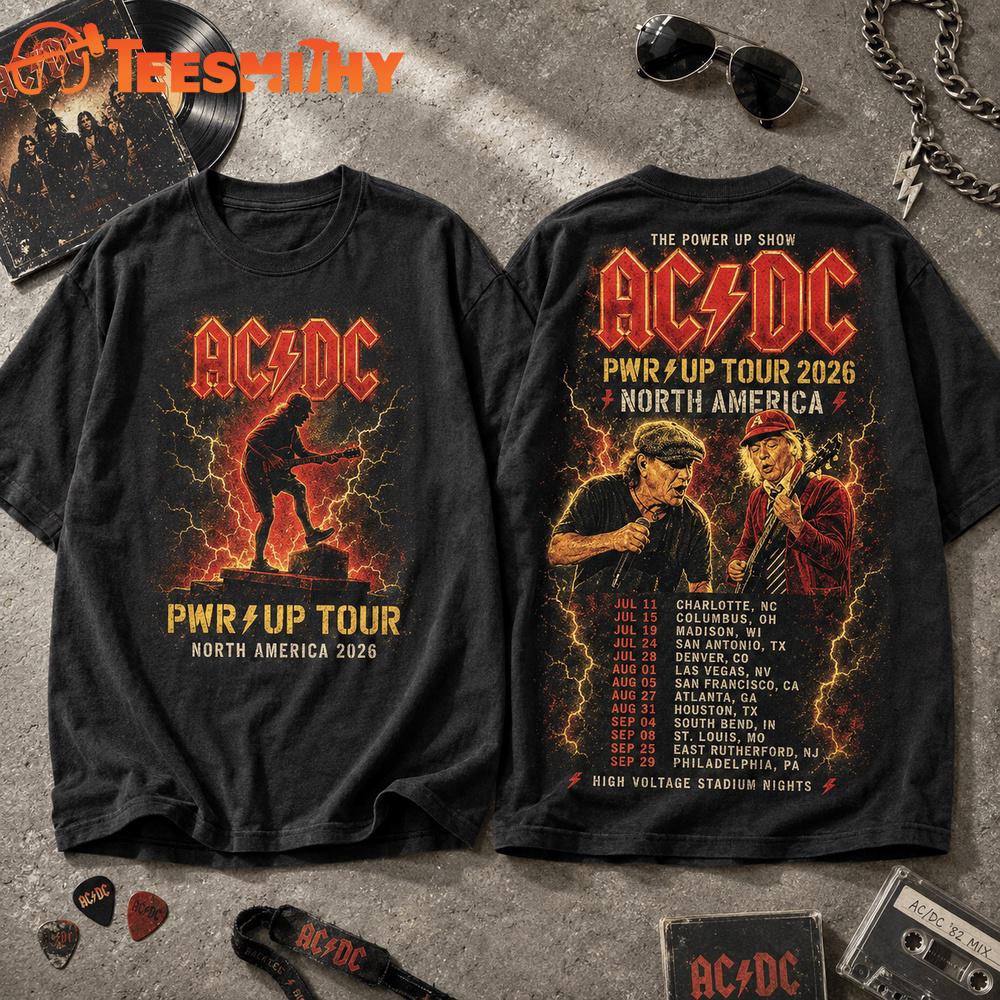 ACDC PWR Up Tour 2026 Schedule T Shirt