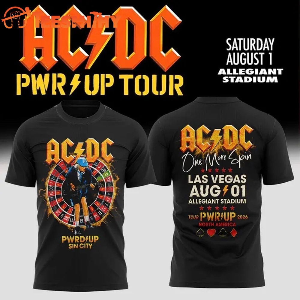 ACDC PWR UP Tour Las Vegas Allegiant Stadium 2026 T Shirt