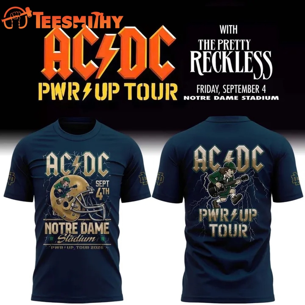 ACDC PWR UP Tour Notre Dame 2026 T Shirt
