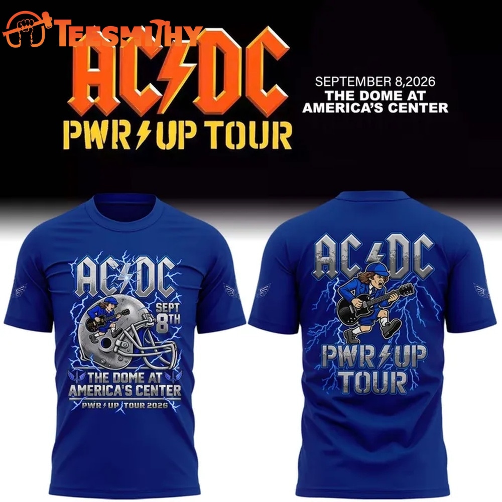 ACDC PWR UP Tour St. Louis Battlehawks 2026 T Shirt