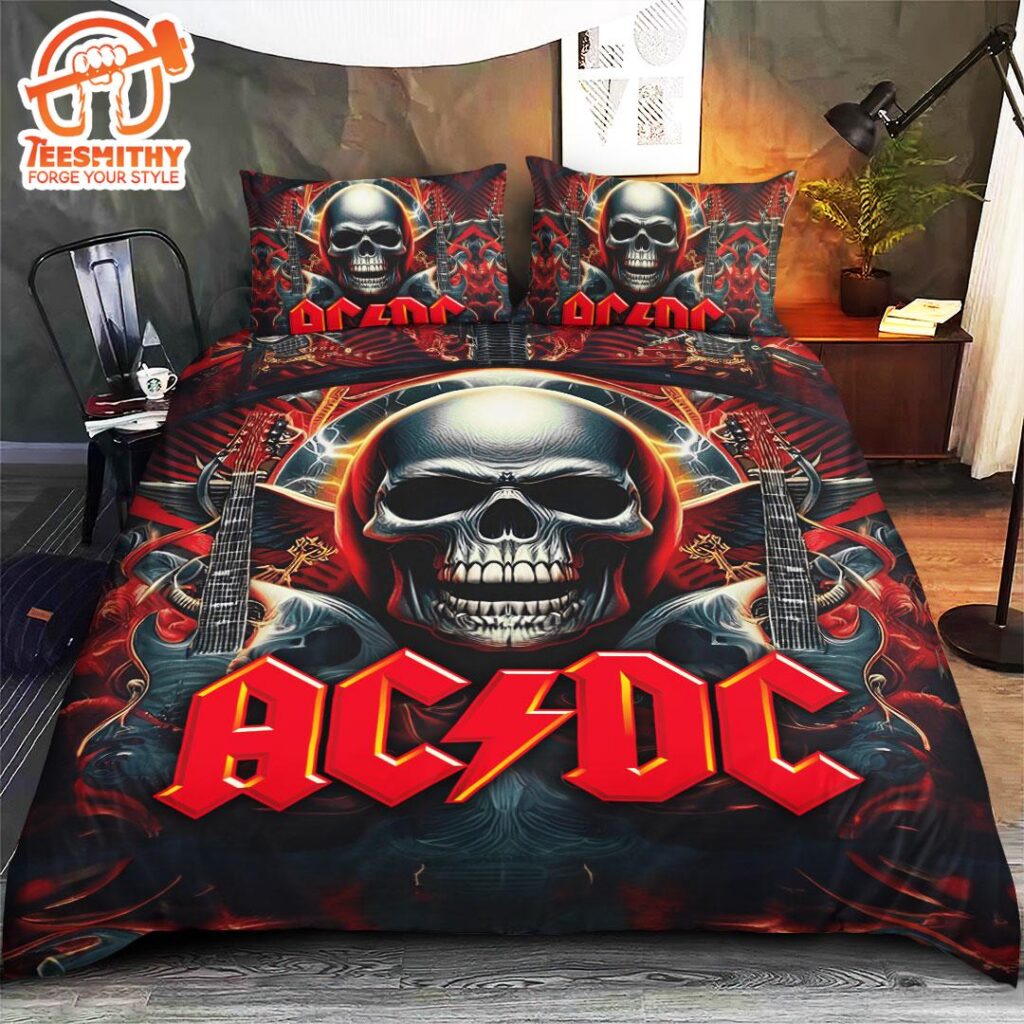 ACDC Skull Logo Bedding set - Teesmithy