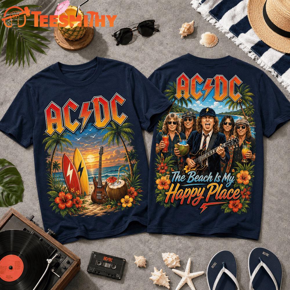 ACDC The Beach Is My Happy Place 3D Shirt