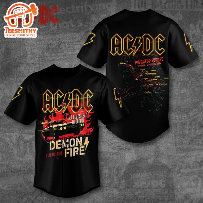 ACDC Tour 2024 Baseball Jersey Gift For Fan - Teesmithy