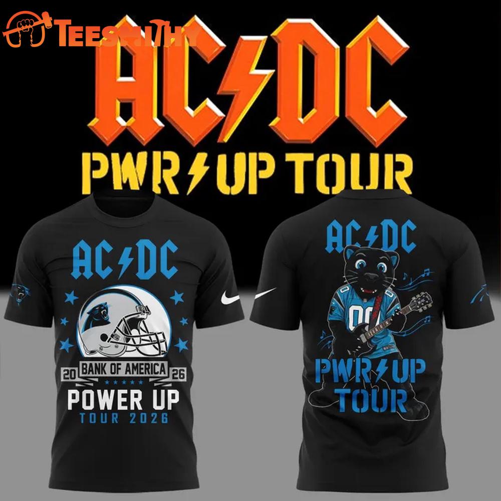 ACDC x Carolina Panthers Power Up Tour 2026 Mascot T Shirt