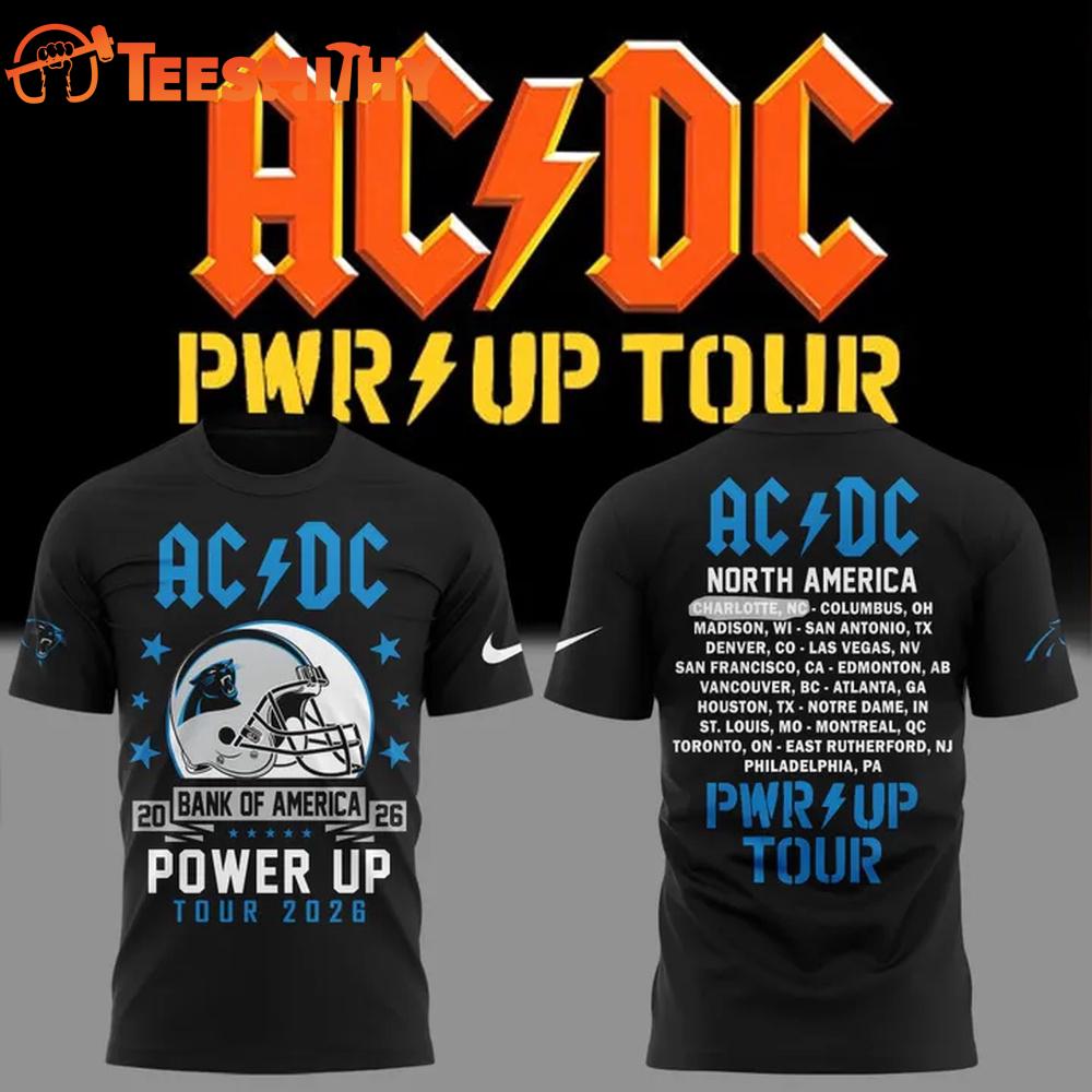 ACDC x Carolina Panthers Power Up Tour 2026 T Shirt