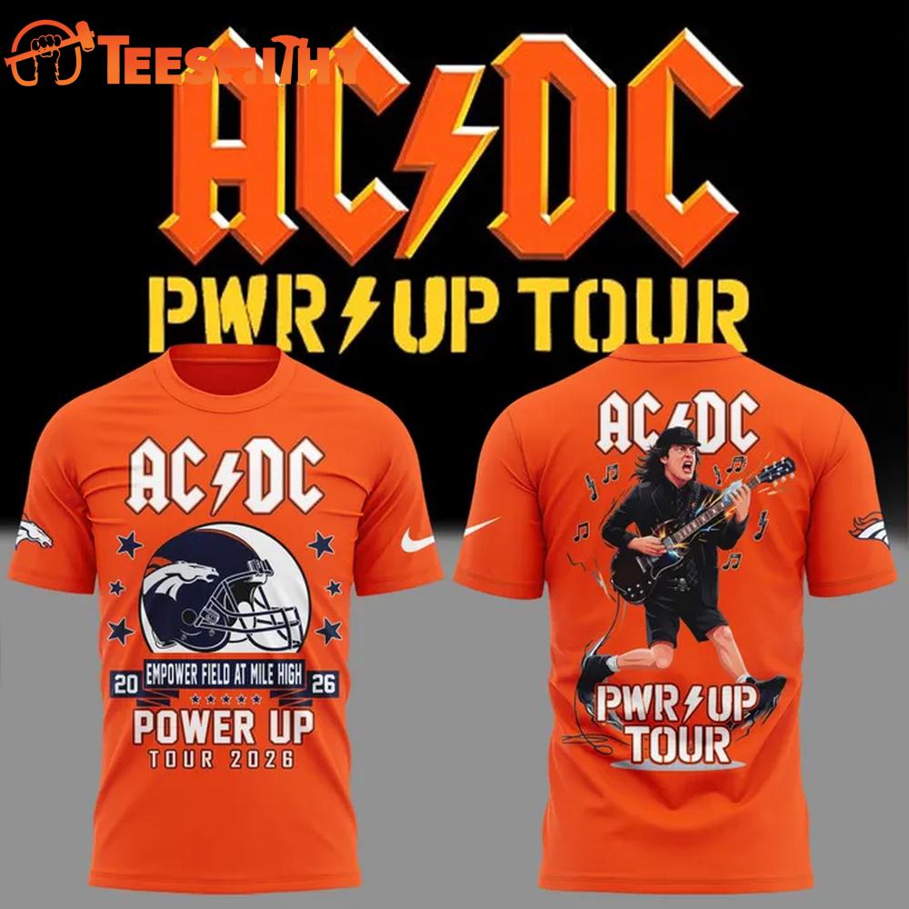ACDC x Denver Broncos Power Up Tour 2026 Graphic 3D Shirt