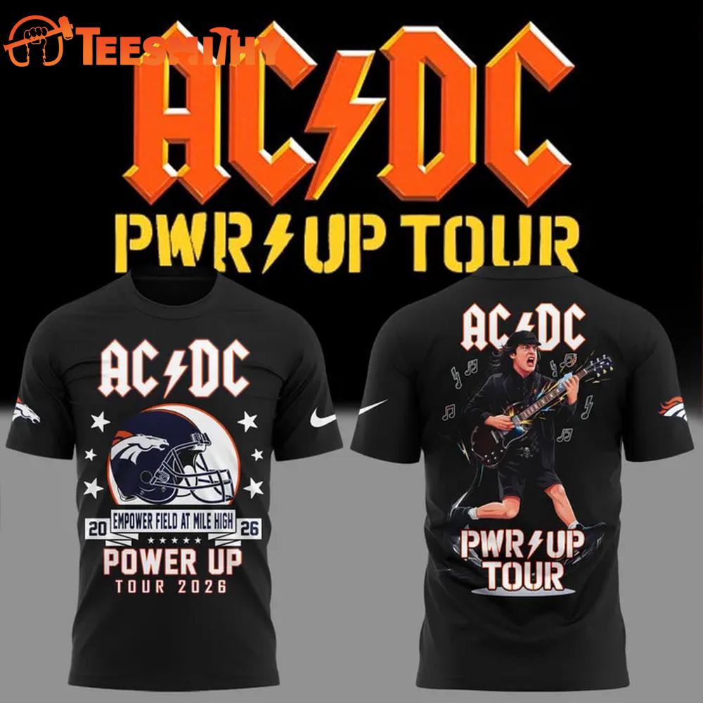 ACDC x Denver Broncos Power Up Tour 2026 Graphic 3D Shirt