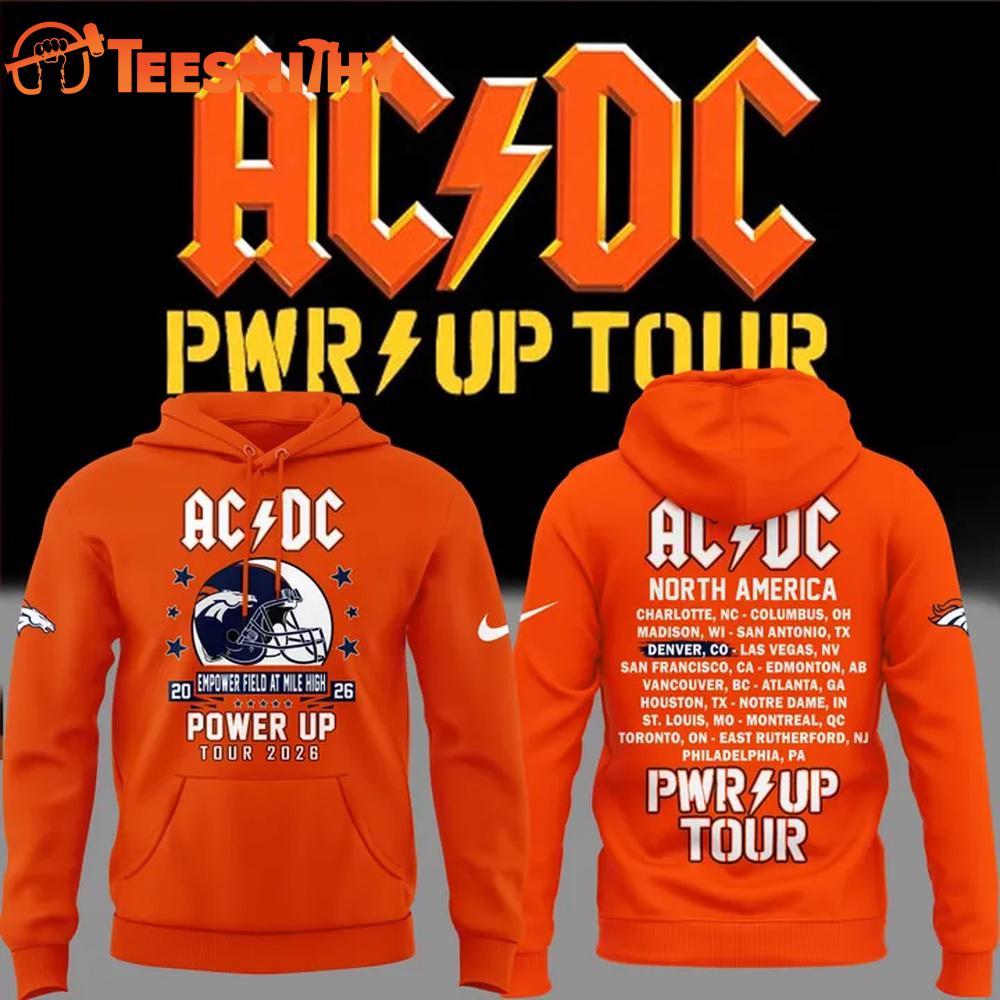 ACDC x Denver Broncos Power Up Tour 2026 Limited Edition Hoodie
