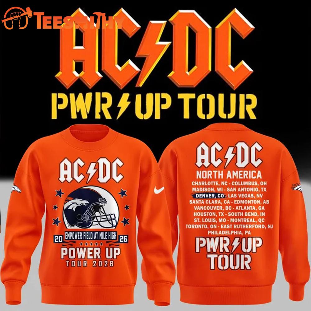 ACDC x Denver Broncos Power Up Tour 2026 Limited Edition Sweatshirt