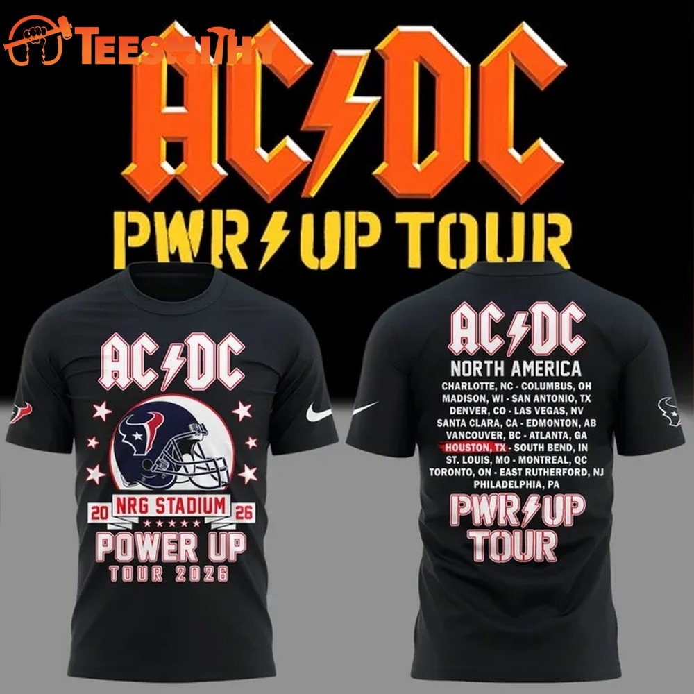 ACDC x Houston Texans Power Up Tour 2026 T Shirt