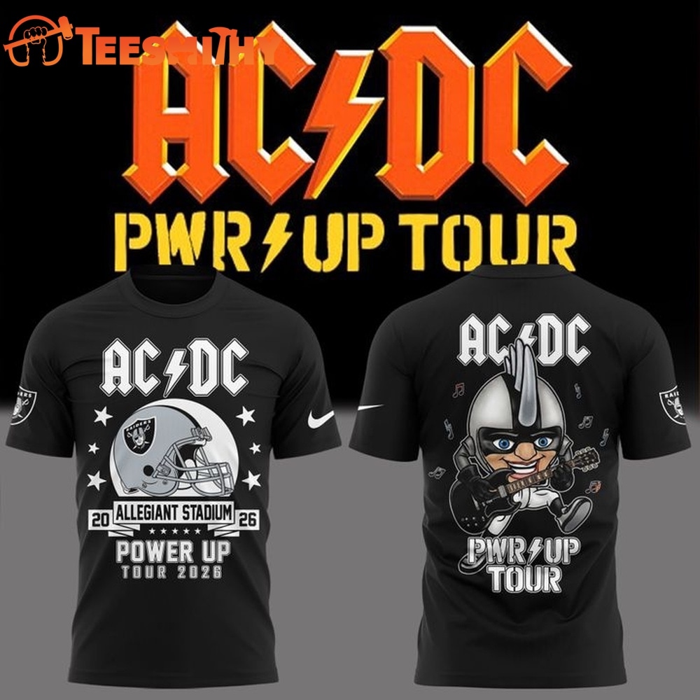 ACDC x Las Vegas Raiders Power Up Tour 2026 T Shirt