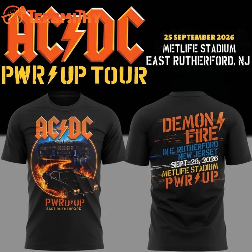 ACDC x New York Giants Event Shirt POWER UP TOUR 2026 T Shirt
