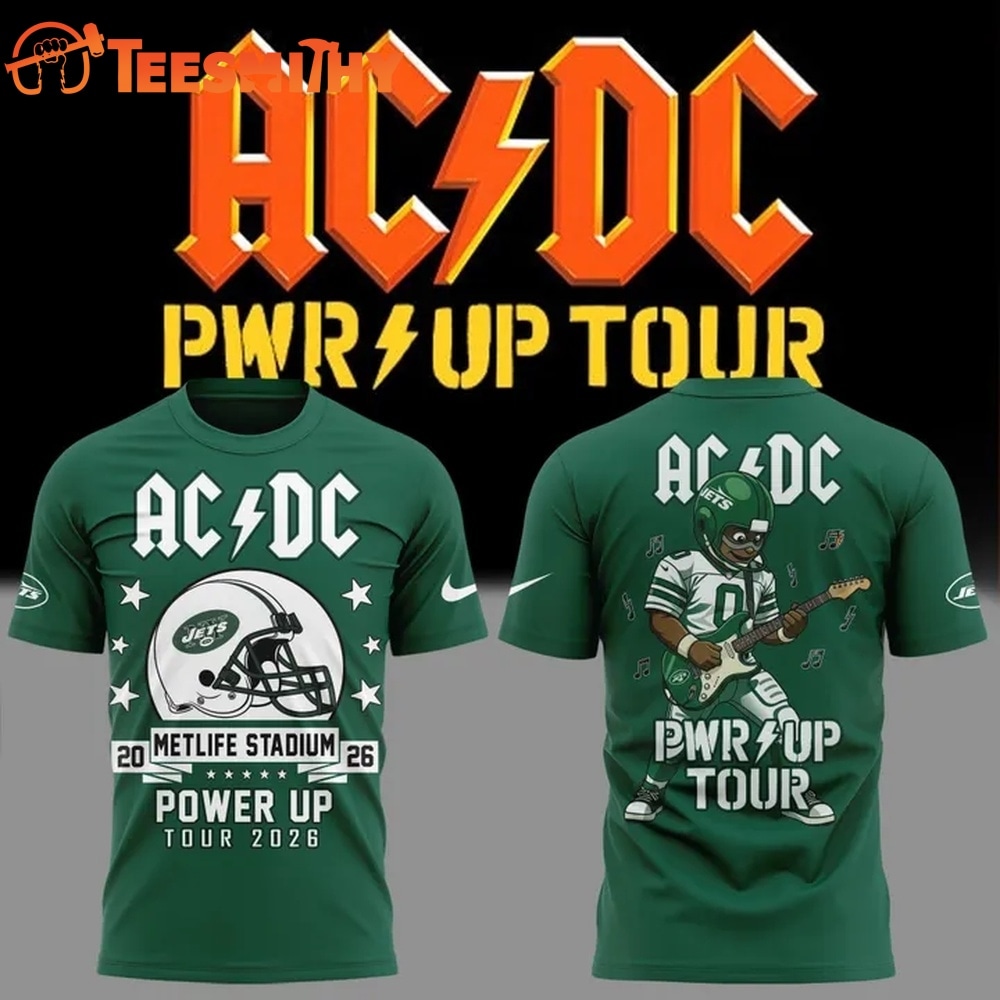 ACDC x New York Jets POWER UP TOUR 2026 New Design 3D Shirt