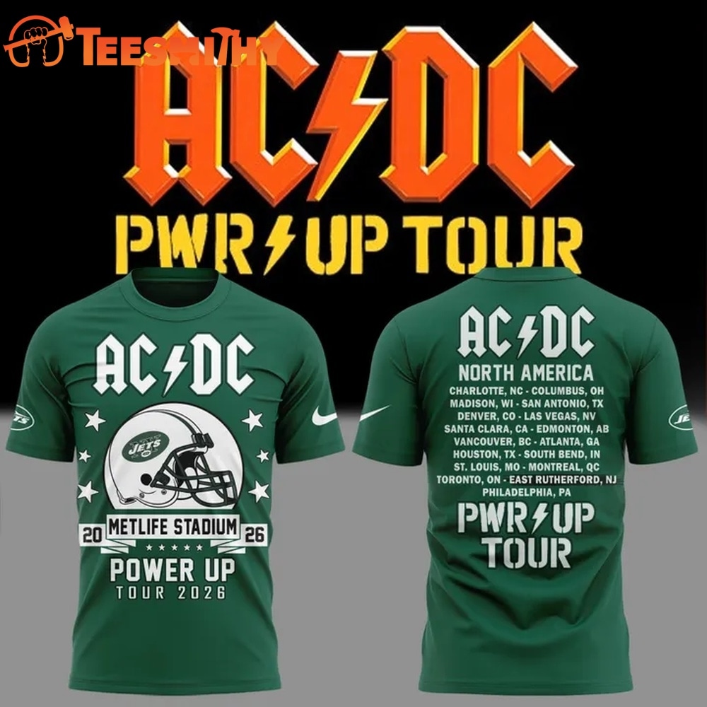 ACDC x New York Jets POWER UP TOUR 2026 T Shirt