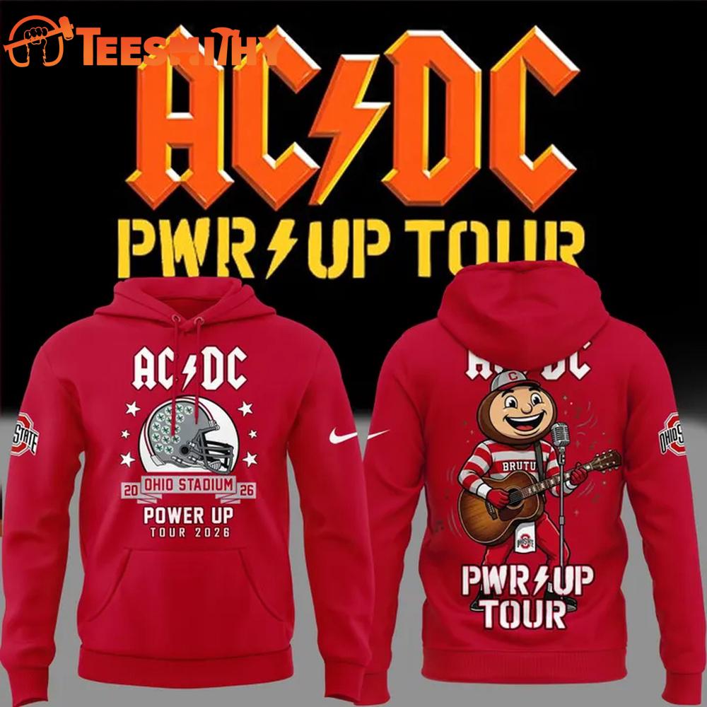 ACDC x Ohio State Buckeyes Football Mascot Power Up Tour 2026 Hoodie