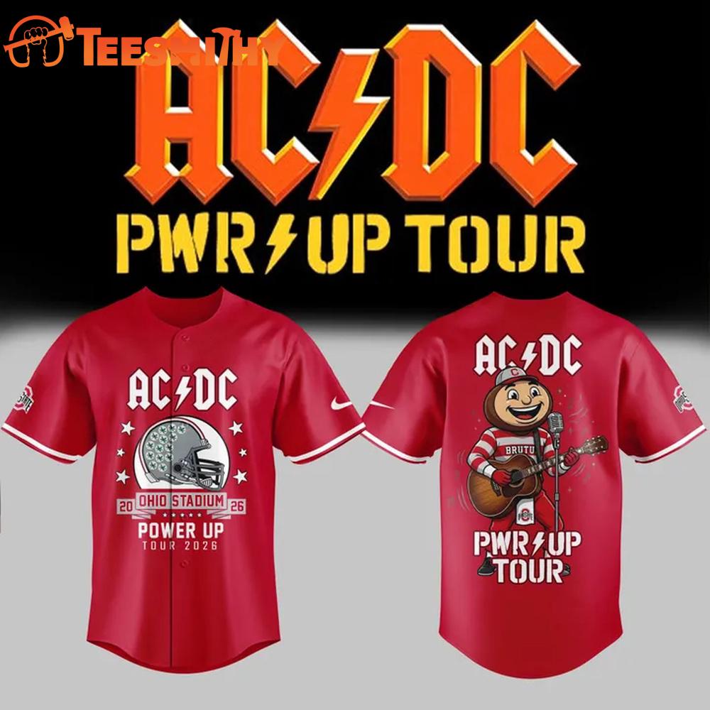 ACDC x Ohio State Buckeyes Power Up Tour 2026 Baseball Jersey