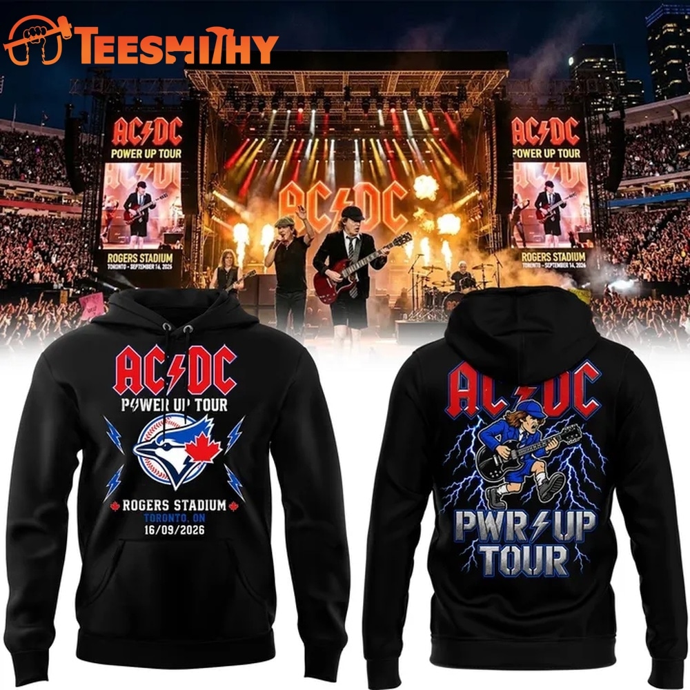 ACDC x Toronto Blue Jays Power Up Tour 2026 Rogers Stadium Toronto Hoodie
