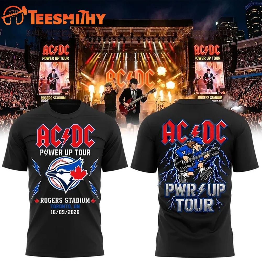 ACDC x Toronto Blue Jays Power Up Tour 2026 Rogers Stadium Toronto T Shirt