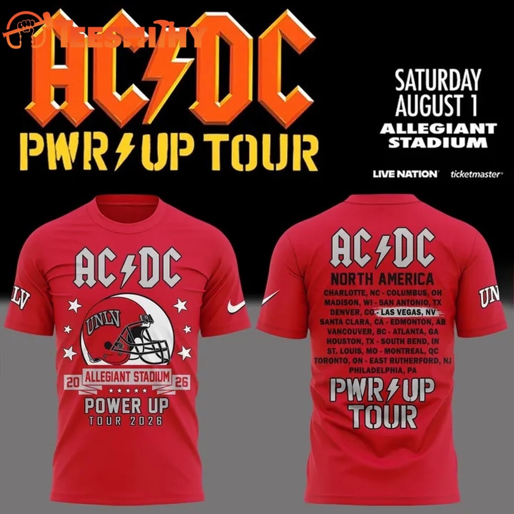 ACDC x UNLV Football Power Up Tour 2026 T Shirt