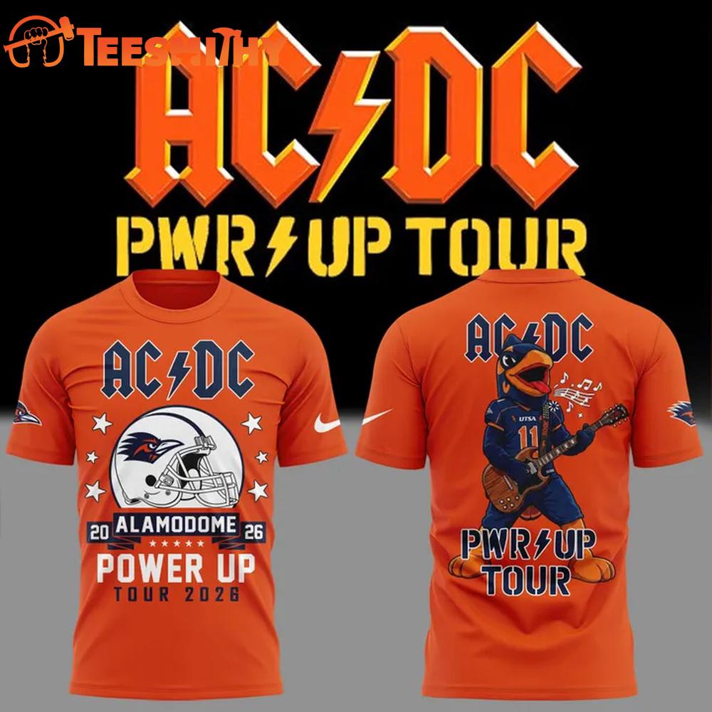ACDC x UTSA Roadrunners Football Mascot Power Up Tour 2026 3D Shirt