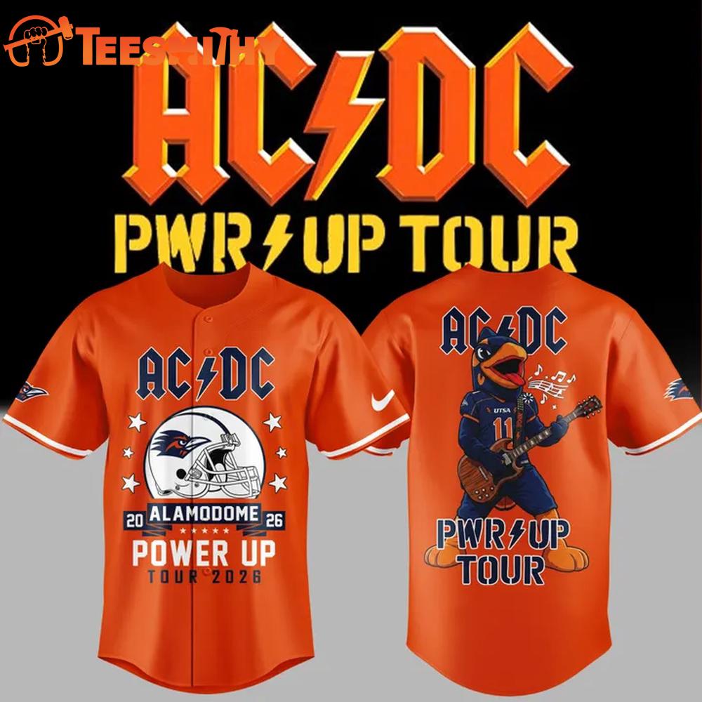 ACDC x UTSA Roadrunners Football Power Up Tour 2026 Baseball Jersey