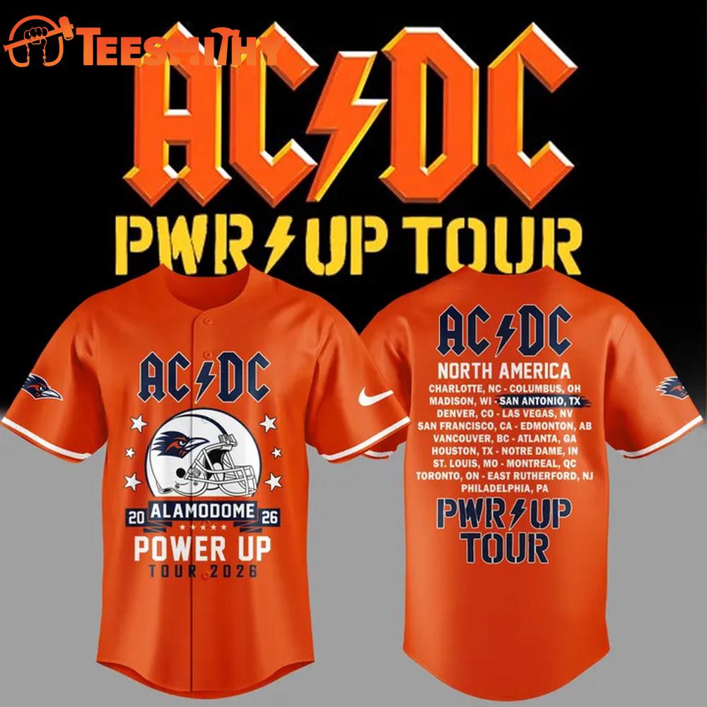 ACDC x UTSA Roadrunners Football Power Up Tour 2026 Scheduler Baseball Jersey