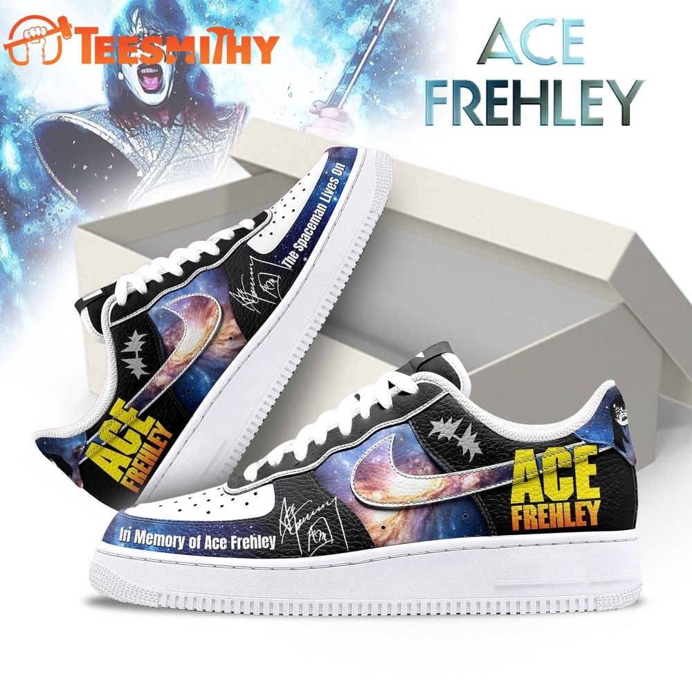 Ace Frehley The Spaceman Lives On Galaxy Graphic Air Force 1 Shoes Sneakers