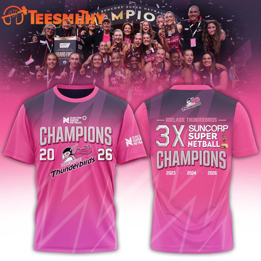 Adelaide Thunderbirds 2026 Champions Women’s Edition T Shirt