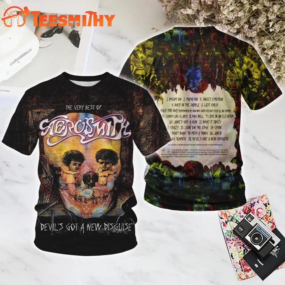 Aerosmith Devil's Got a New Disguise All Over Printed T Shirt