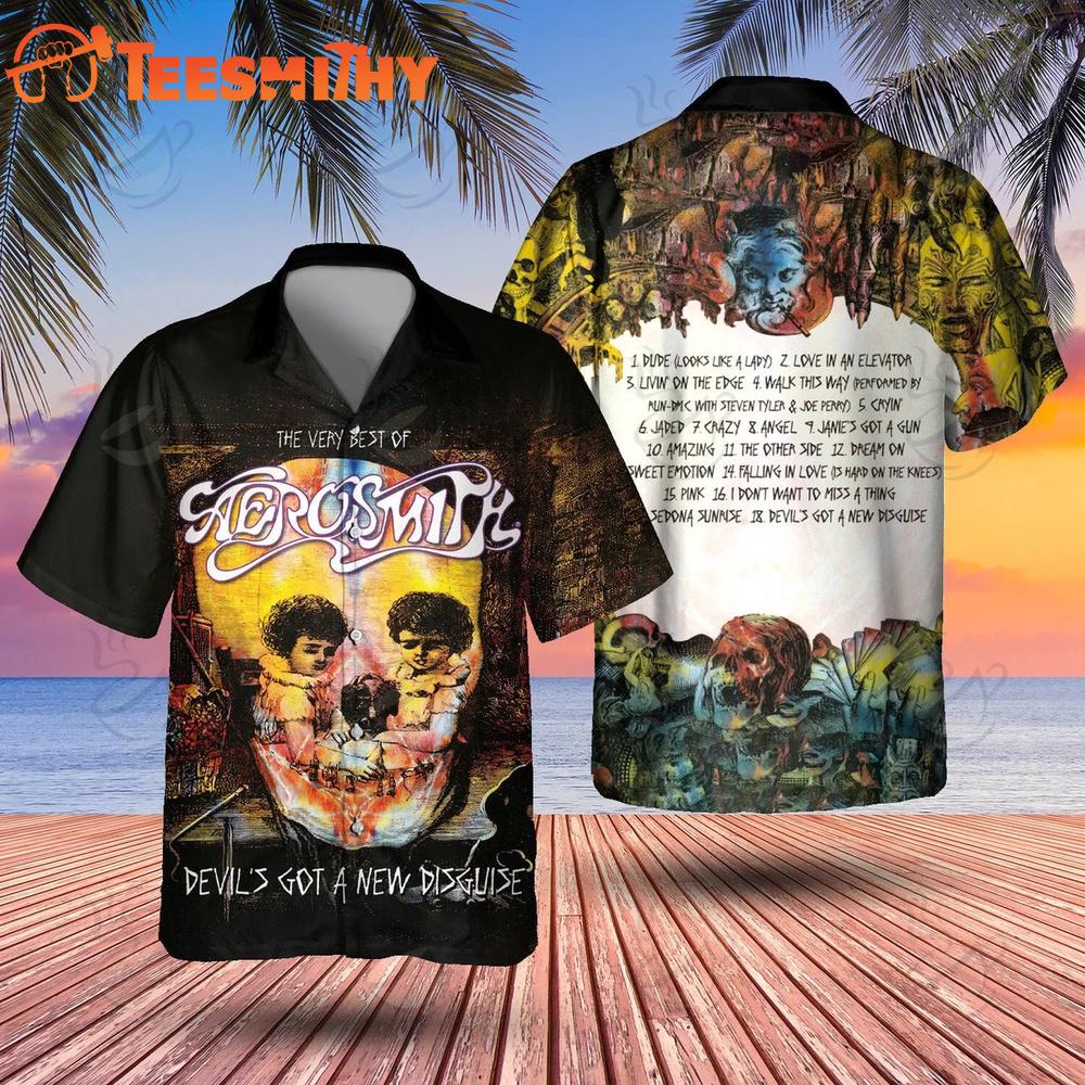 Aerosmith DEVIL'S GOT A NEW DISGUISE Hawaiian Shirt