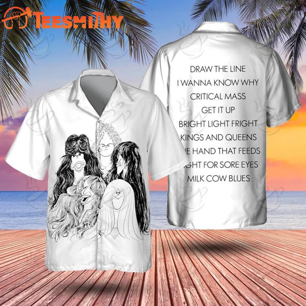 Aerosmith DRAW THE LINE Hawaiian Shirt