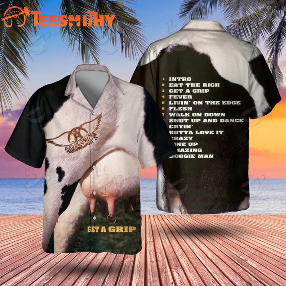 Aerosmith GET A GRIP Hawaiian Shirt