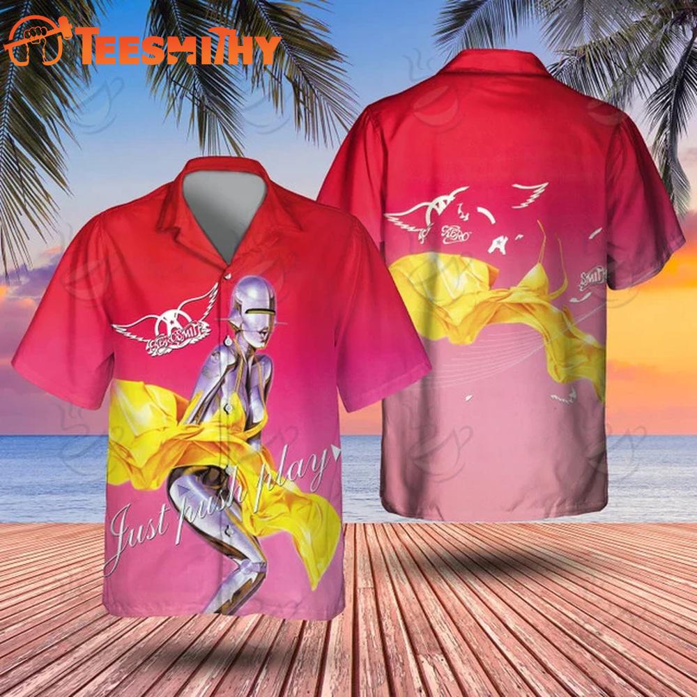 Aerosmith JUST PUSH PLAY Hawaiian Shirt