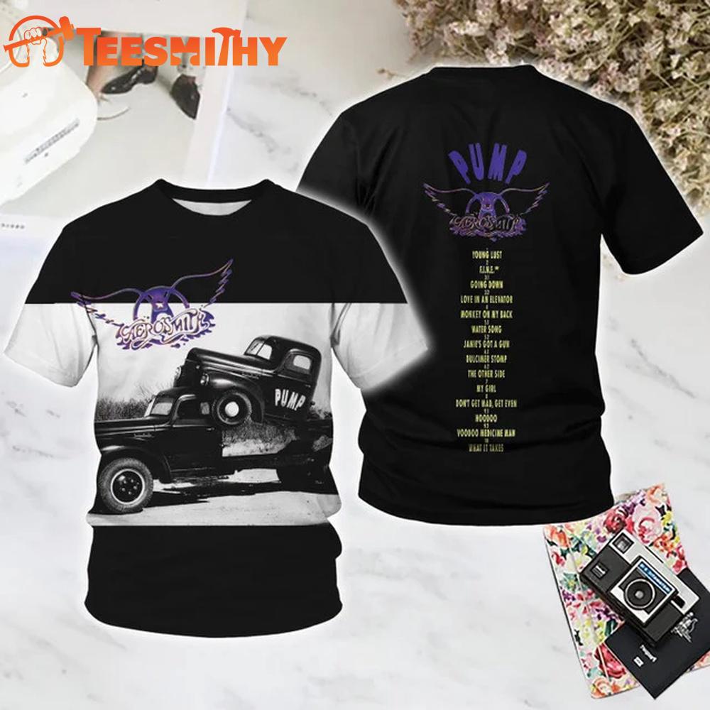 Aerosmith Pump All Over Printed T Shirt