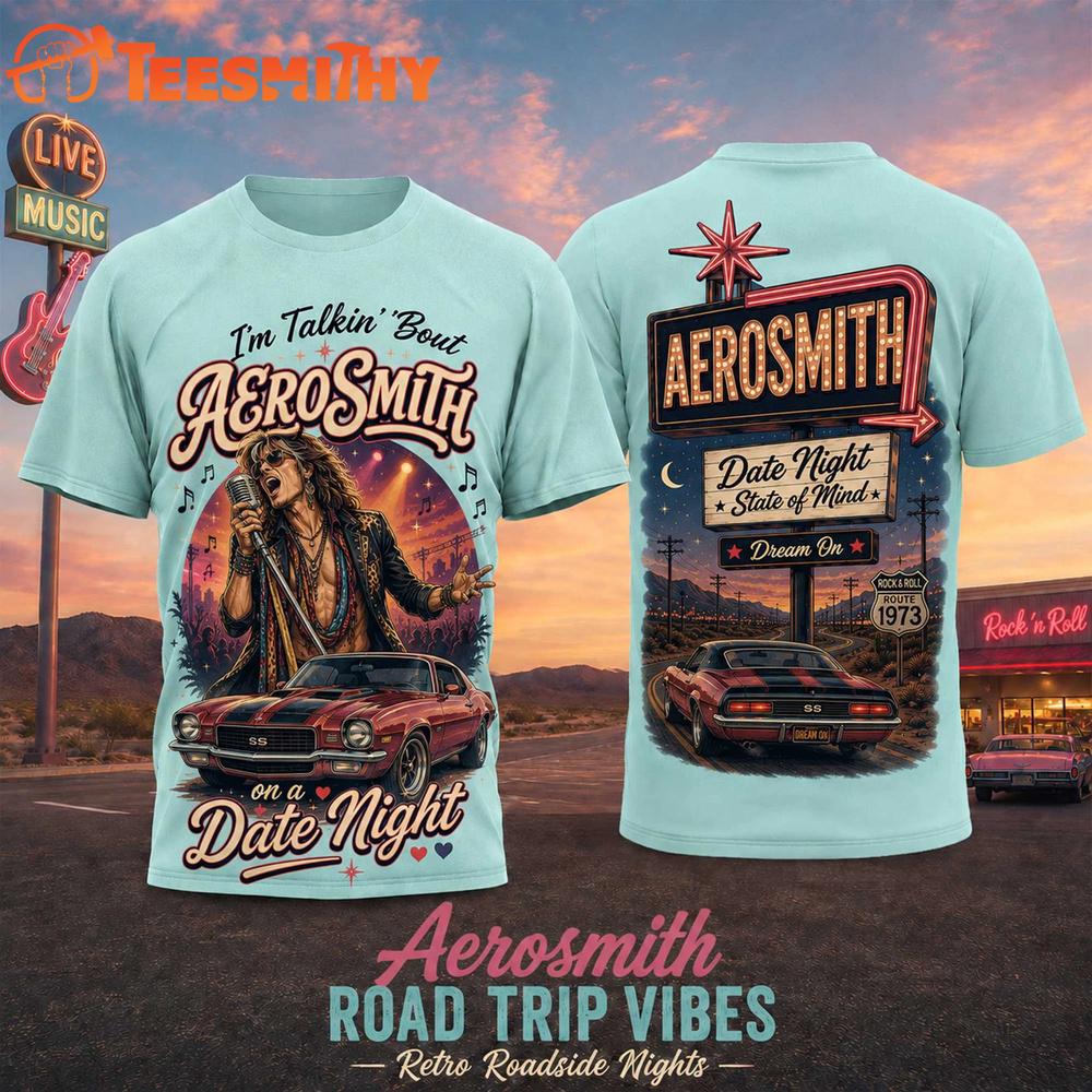 Aerosmith Road Trip Vibes Unisex 3D T Shirt