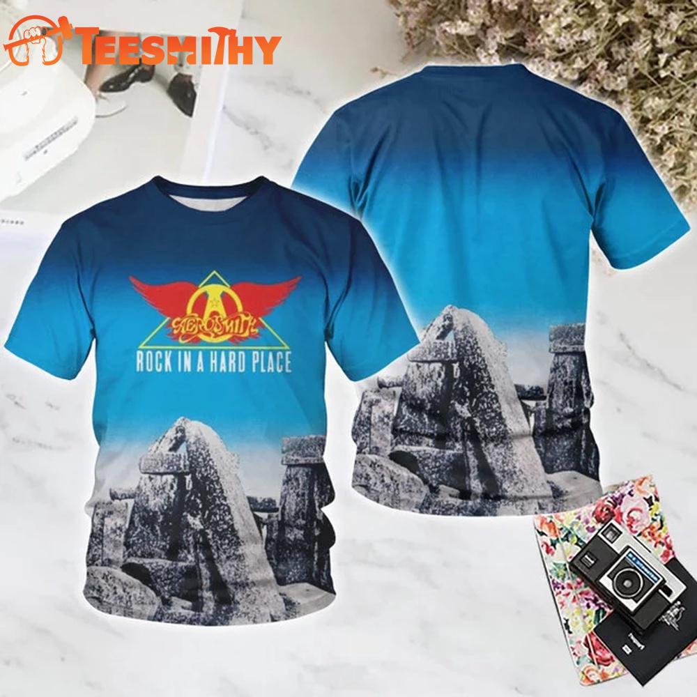 Aerosmith Rock in a Hard Place All Over Printed T Shirt