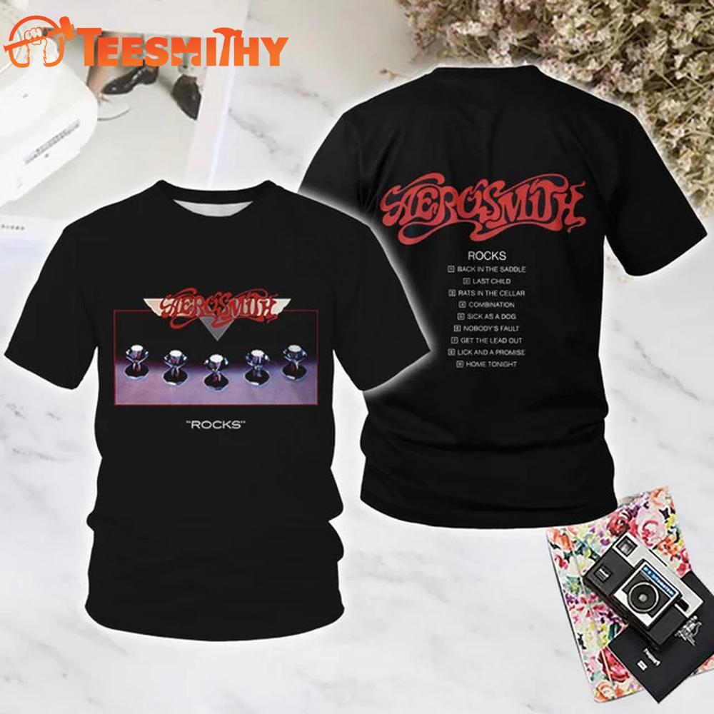 Aerosmith Rocks All Over Printed T Shirt