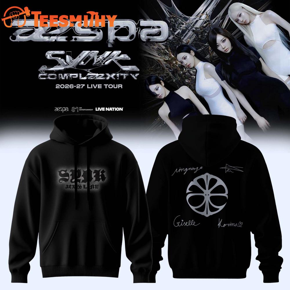 AESPA LIVE TOUR SYNK COMPLaeXITY Signature 2026 Black Hoodie