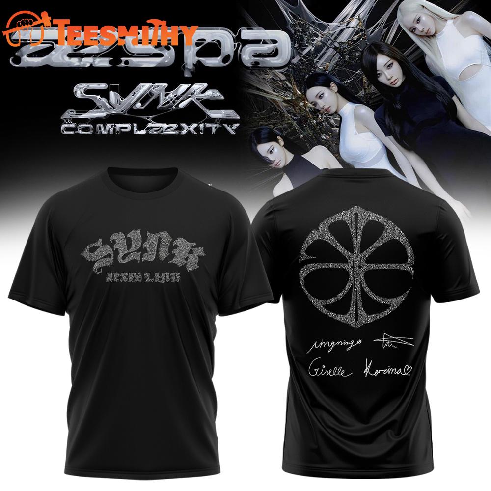 AESPA LIVE TOUR SYNK COMPLaeXITY Signature 2026 Black T Shirt