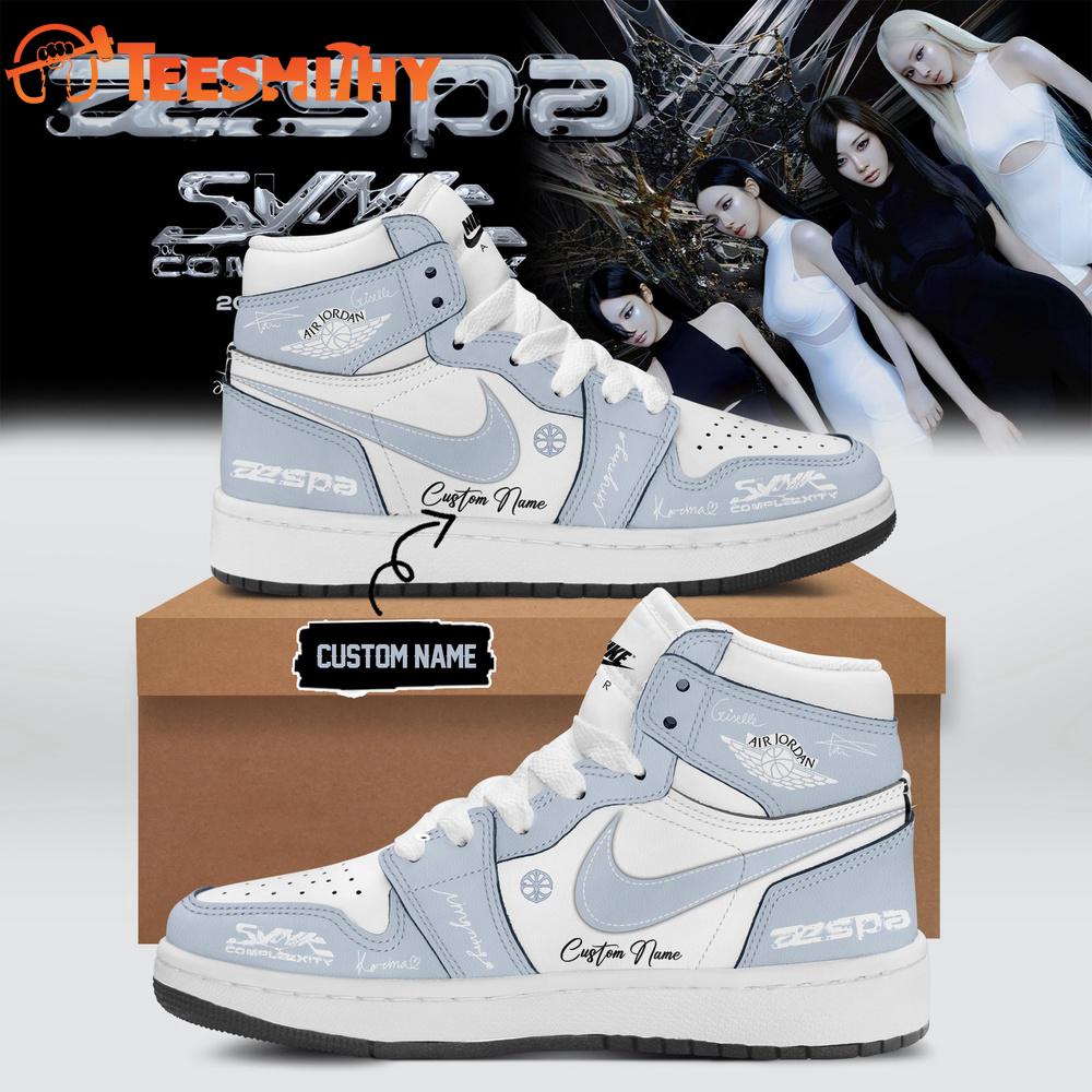 AESPA LIVE TOUR SYNK COMPLaeXITY Signature 2026 Blue Air Jordan 1 Shoes