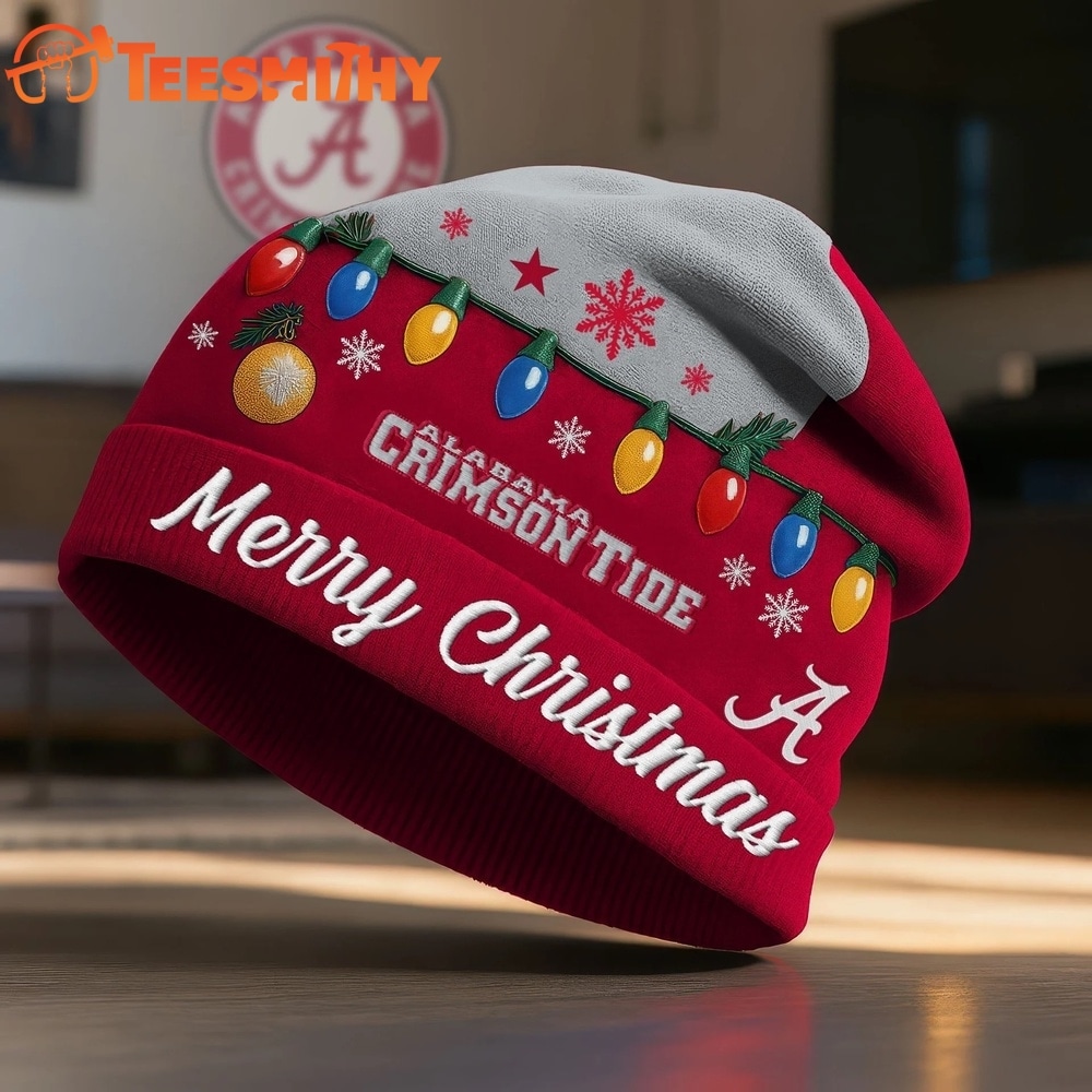 Alabama Crimson Tide NCAA Merry Christmas Beanie Hat