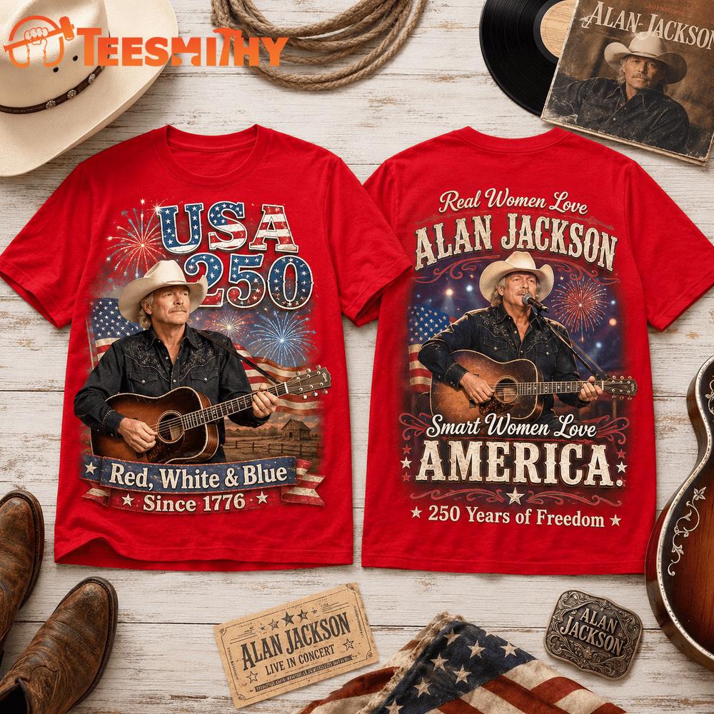 Alan Jackson America 250 Years Of Freedom Red 3D Shirt