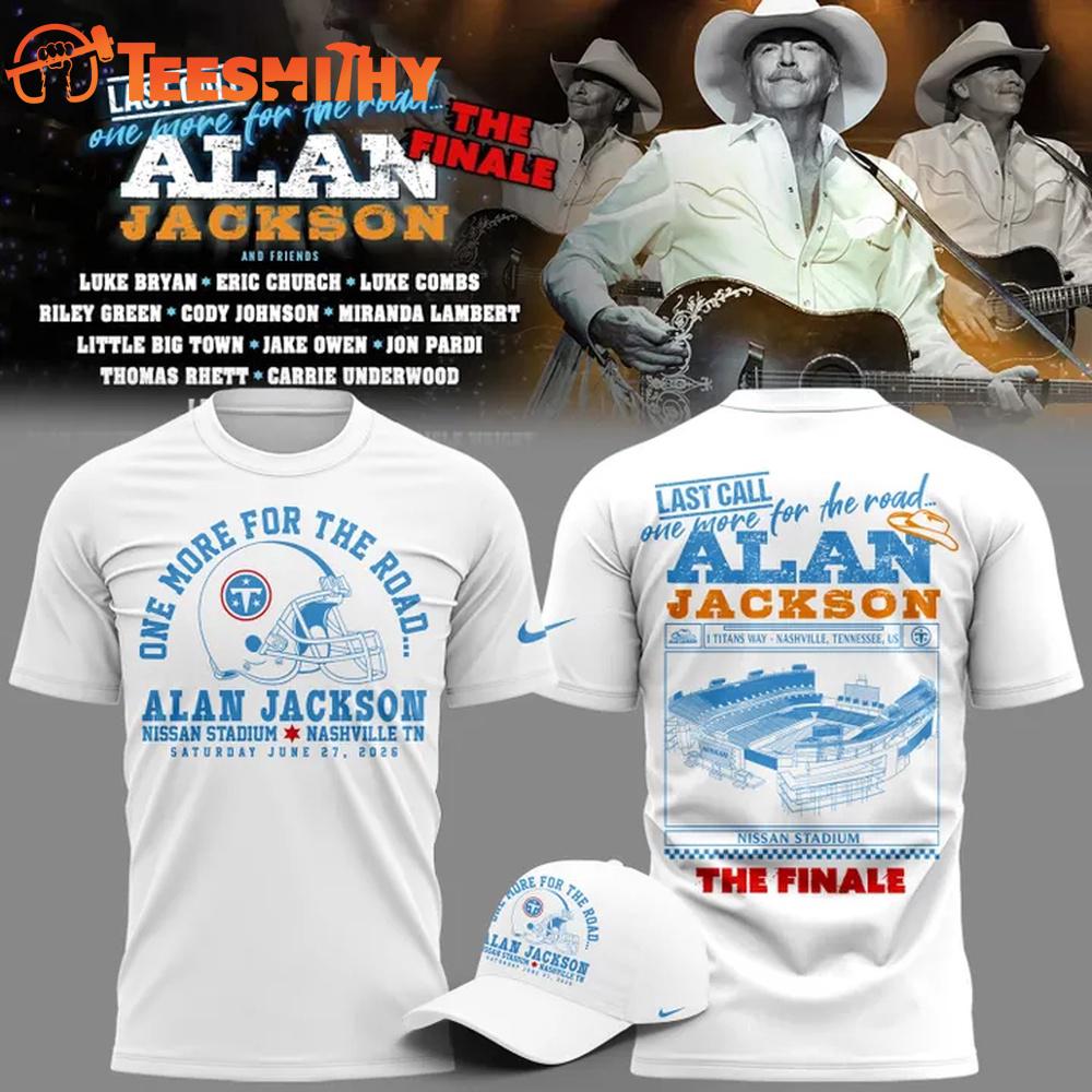Alan Jackson x Tennessee Titans Last Call... The Finale 2026 Exclusive Version White T Shirt