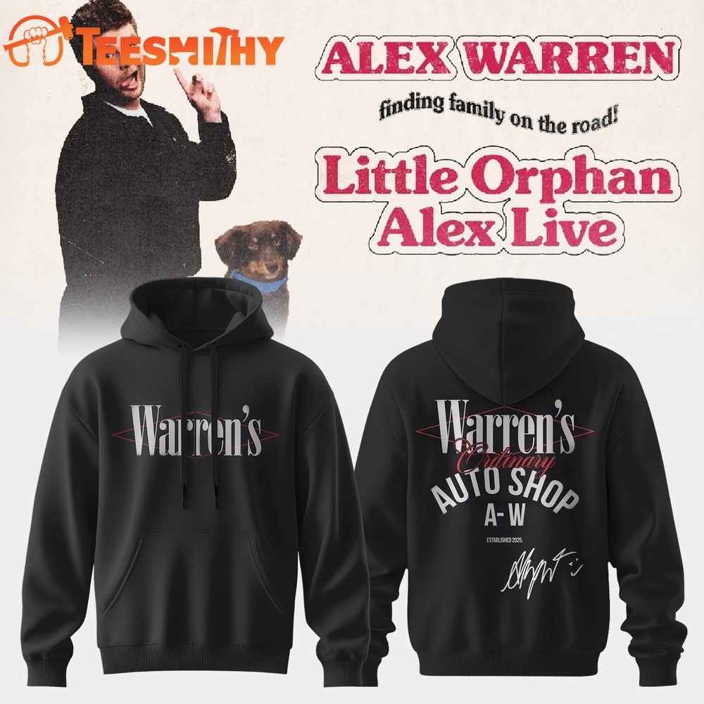 Alex Warren’s Little Orphan Alex Tour 2026 Black Hoodie