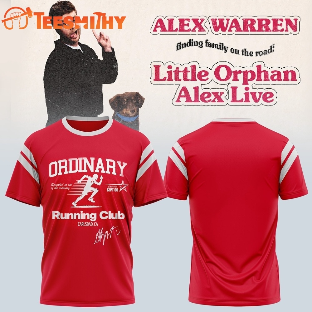 Alex Warren’s Little Orphan Alex Tour 2026 Red T Shirt