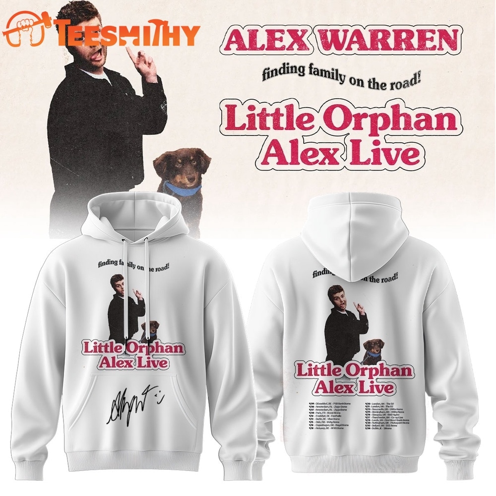 Alex Warren’s Little Orphan Alex Tour 2026 White Hoodie