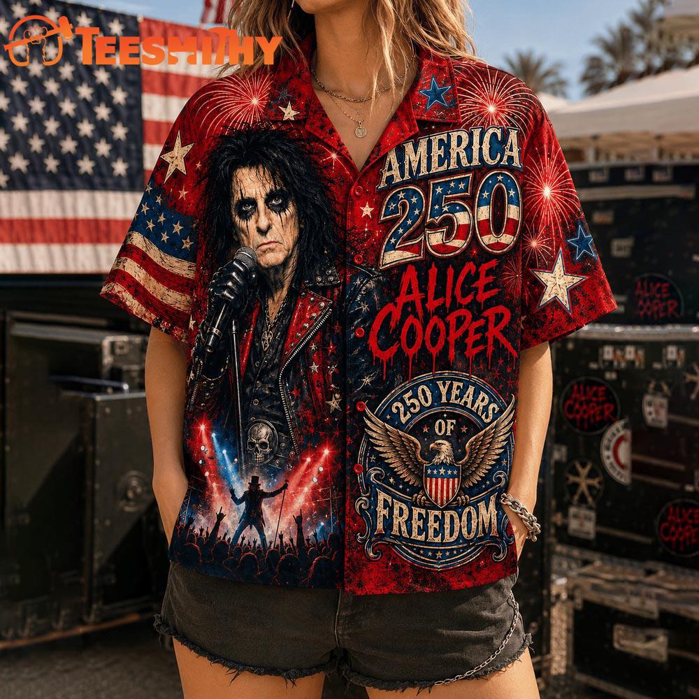 Alice Cooper 250 Years Of Freedom Hawaiian Shirt
