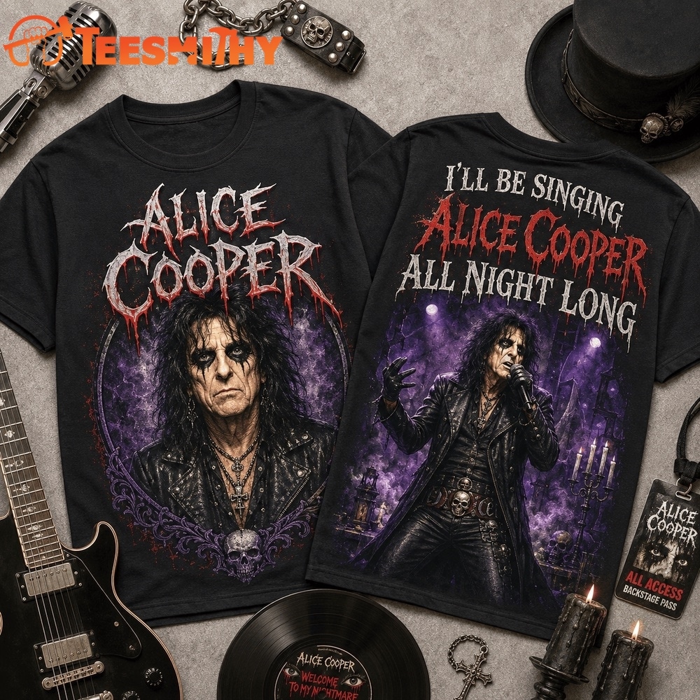 Alice Cooper All Night Long 3D Graphic Shirt
