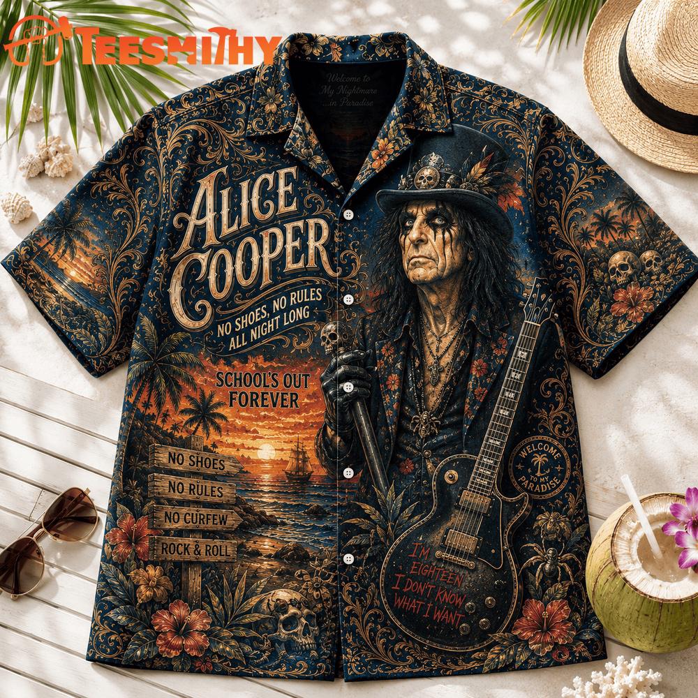 Alice Cooper Music Graphic 2026 Summer Hawaiian Shirt