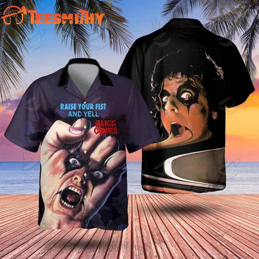 Alice Cooper Raise Your Fist and Yell Hawaiian Shirt